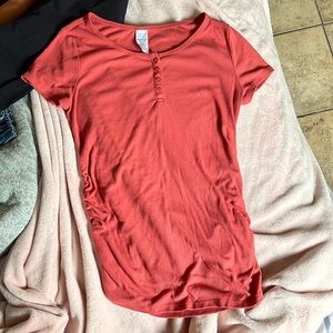 Casual Button Maternity Tee
